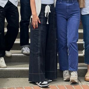 Maeve Wide Leg Cargo Tie Pants